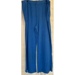 Retreat Blue Ribbed Wide Leg Lounge Pants Size 2XEEG TTG